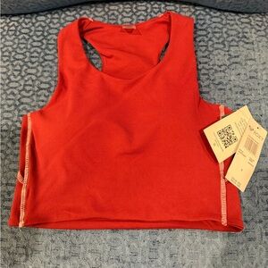 Roxy Crimson Racerback Crop Top sports bra
